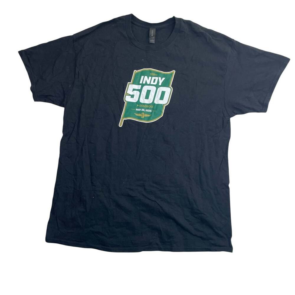 Gildan 109th Indy 500 Gainbridge May 25 2025 Graphic T-Shirt Black Size XL